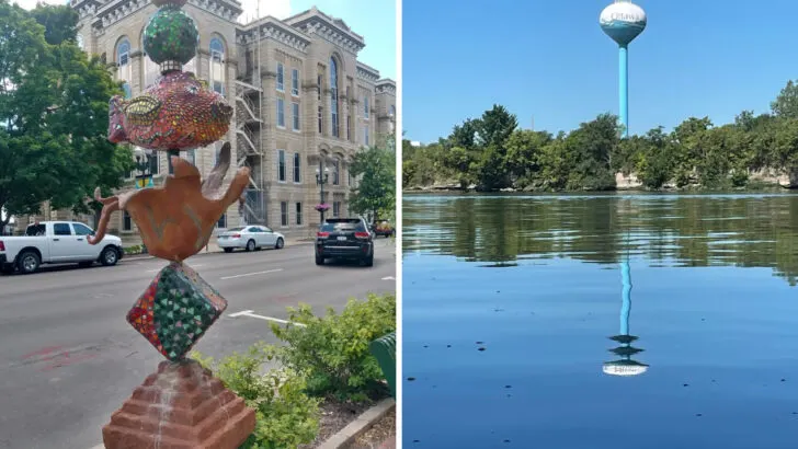 Along the Illinois River in central Illinois is a historic town with bookstores, winter festivals, and quiet riverfront loops