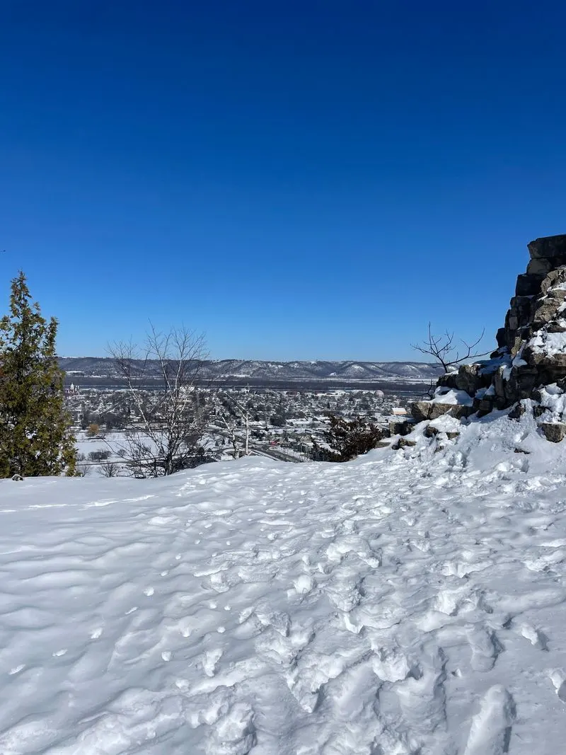 Garvin Heights and Sugar Loaf in winter