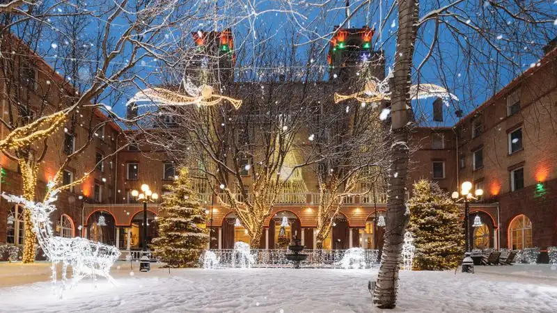Glenwood Springs: Steam Rising Into Snowlight