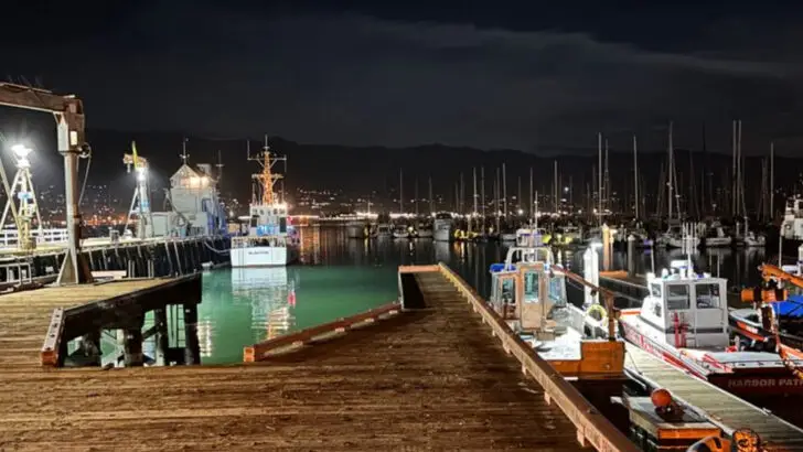 California has a coastal town where boat parades, holiday markets, and mild winter days support a festive getaway