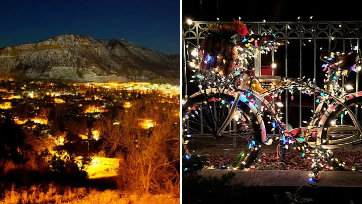 Colorado has a mountain town where lit storefronts, compact streets, and early evenings shape a calm holiday visit
