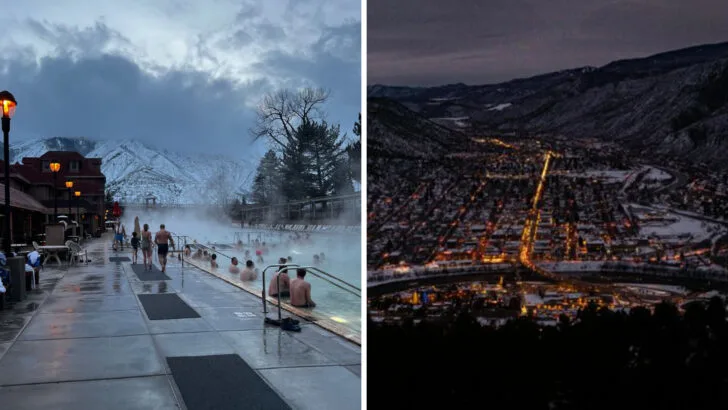 Colorado has a mountain town where storefront displays, warm lights, and crisp December air make a relaxed holiday trip