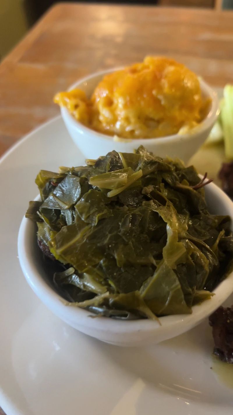 Mac and Cheese, Collards, and Cornbread