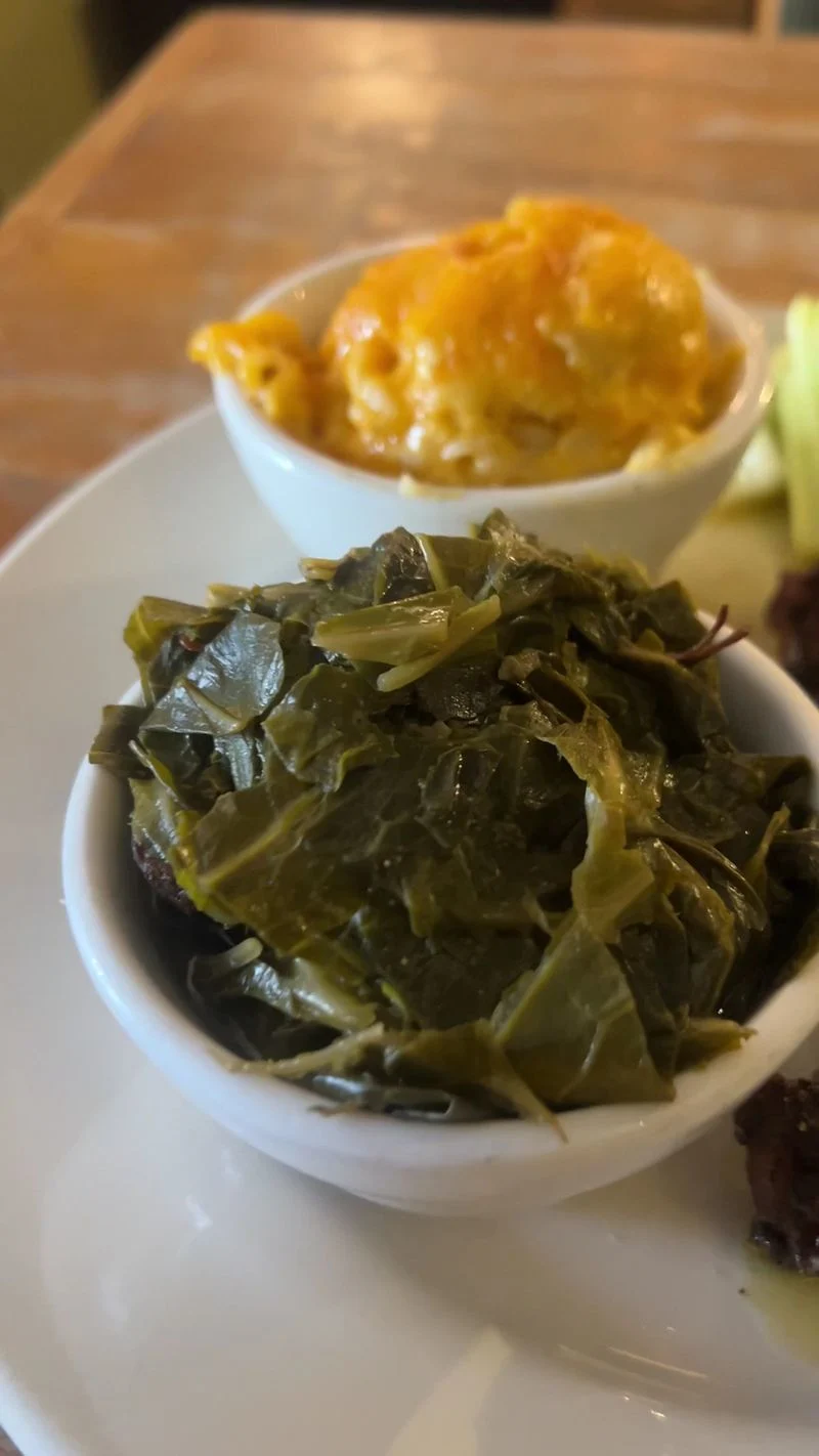 Mac and Cheese, Collards, and Cornbread