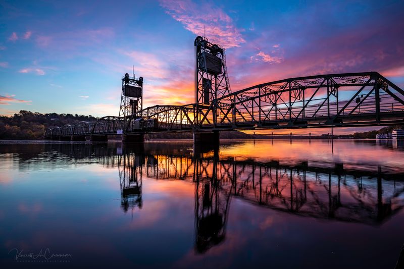 The Lift Bridge Illuminated at Night