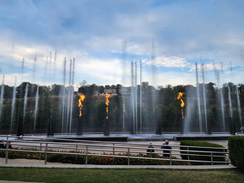 Fountain, Fire, and Light Show