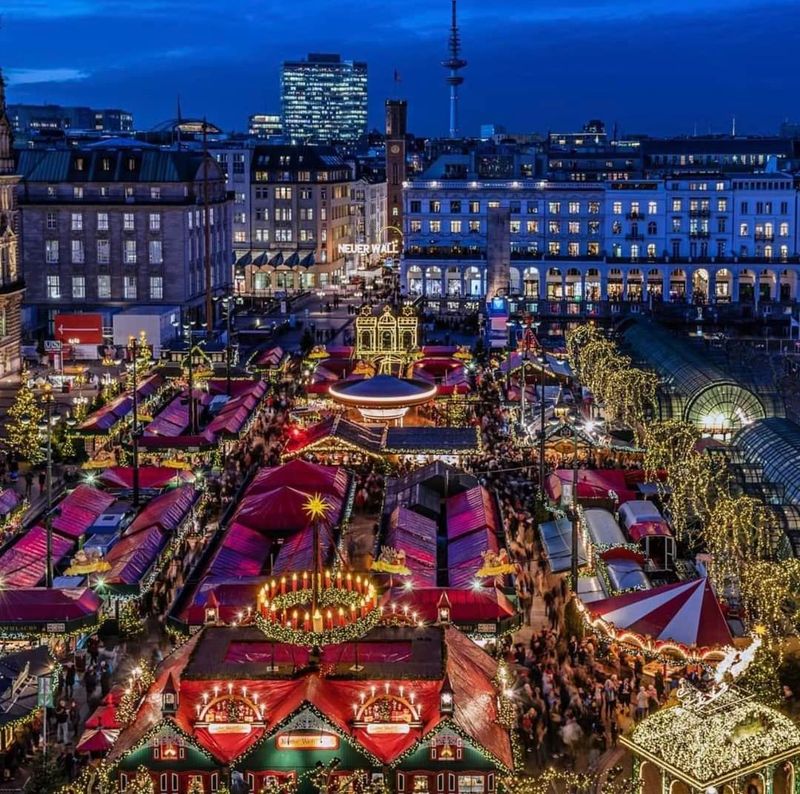 Hamburg City Hall Christmas Market