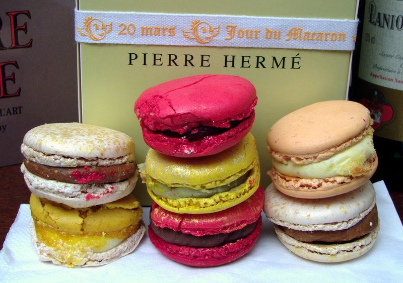 Macarons from Ladurée or Pierre Hermé