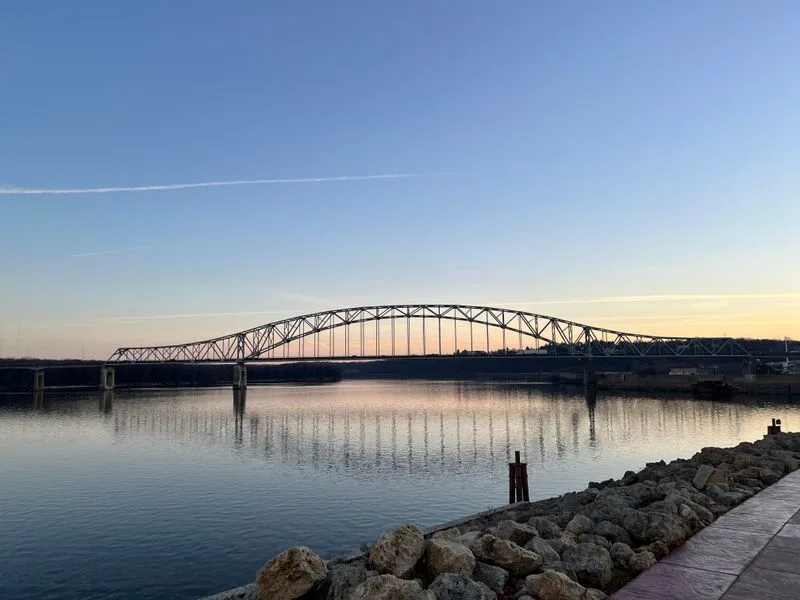 The Mississippi Riverwalk in Winter