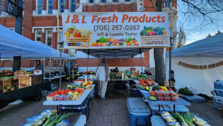 In Georgia, a massive farmers market turns into an all-day event every Saturday