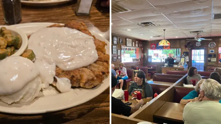 In Oklahoma, diners come from miles around for the chicken-fried steak at this longtime roadside restaurant