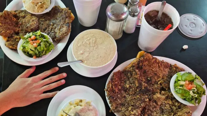 In Texas, diners come from miles around for the chicken-fried steak at this straightforward roadside café