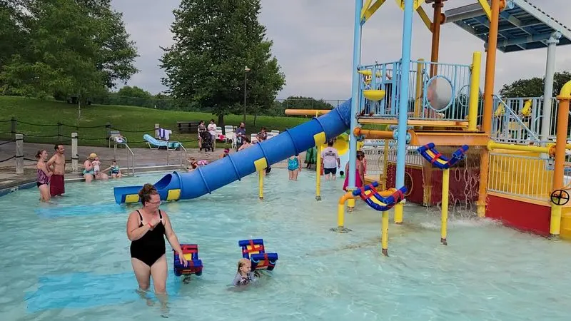 Family play zones: aquatic center, indoor playground, activity center