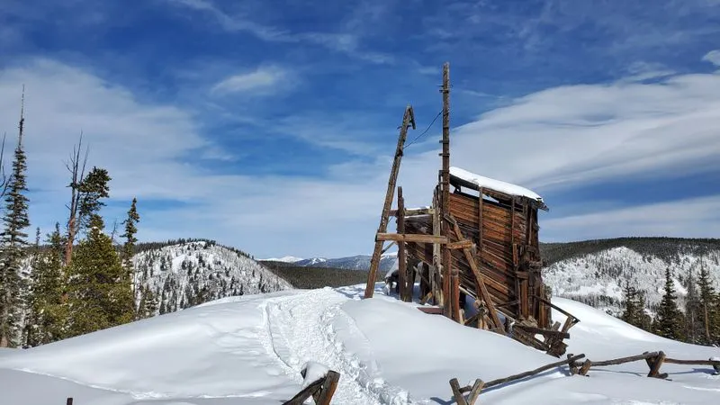 Snowshoeing on Sallie Barber Mine Trail