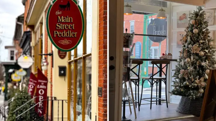Pennsylvania has a historic town where Christmas shops, decorated squares, and evening strolls under string lights shape a comfortable holiday visit