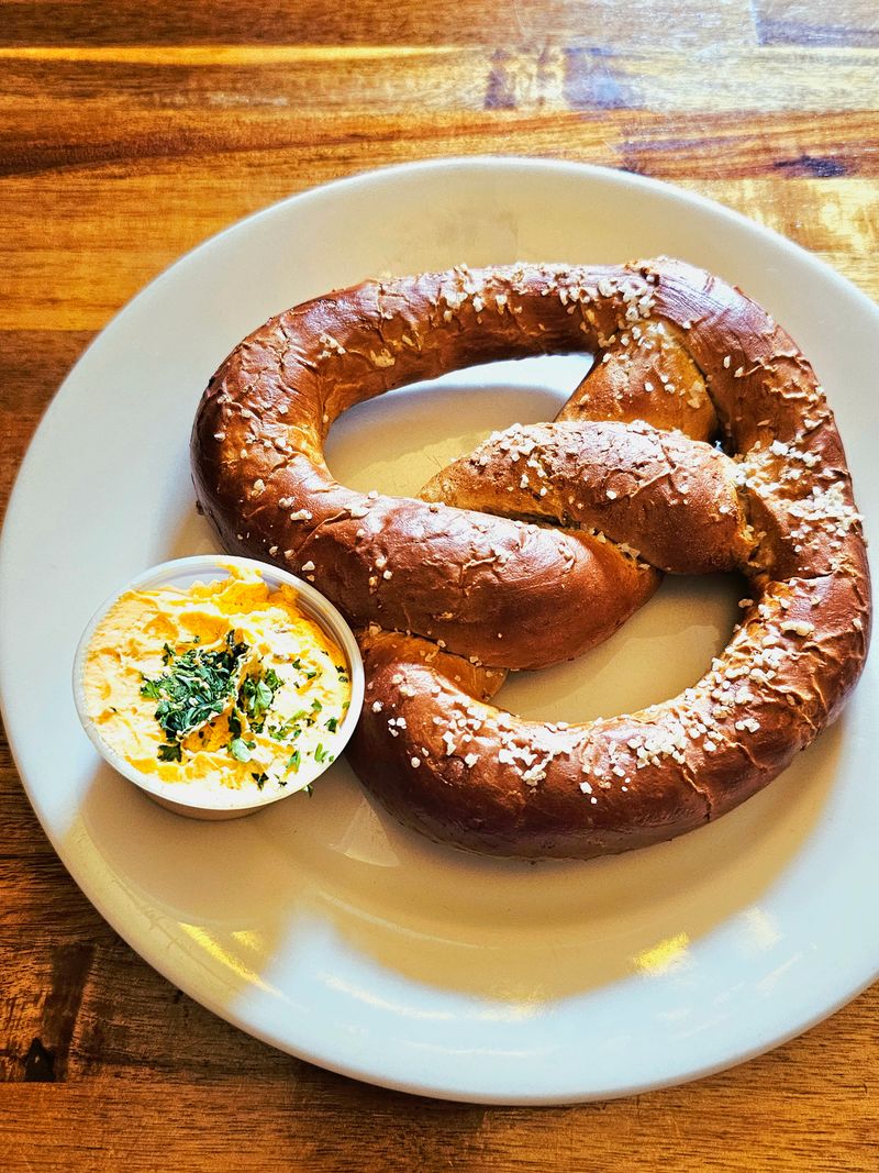Pretzels, Obatzda, and Mustard Trio