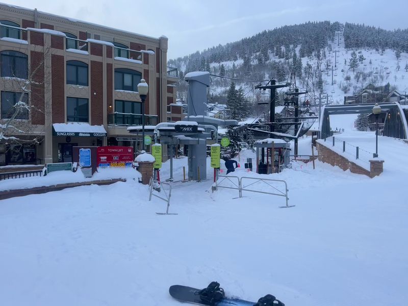 Santa Comes Down Town Lift