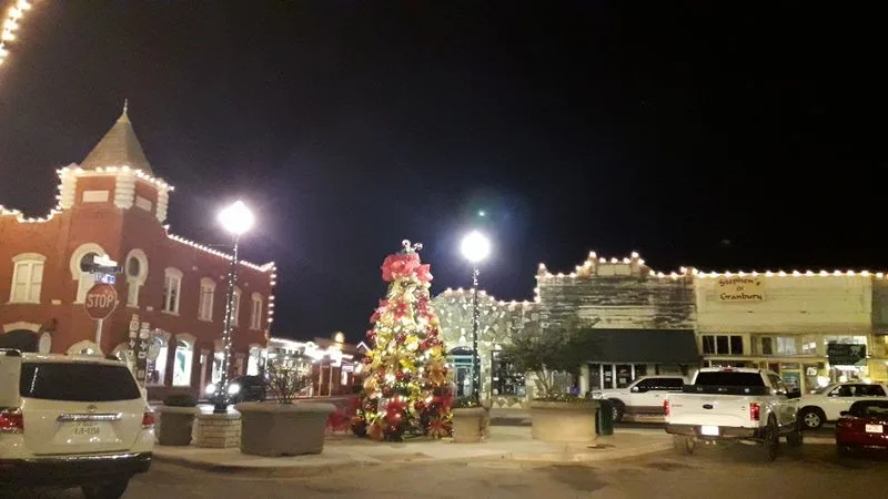 Historic Granbury Square Lights and Courthouse Glow