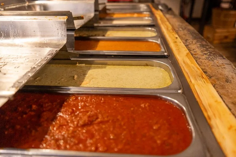 The lunchtime buffet ritual