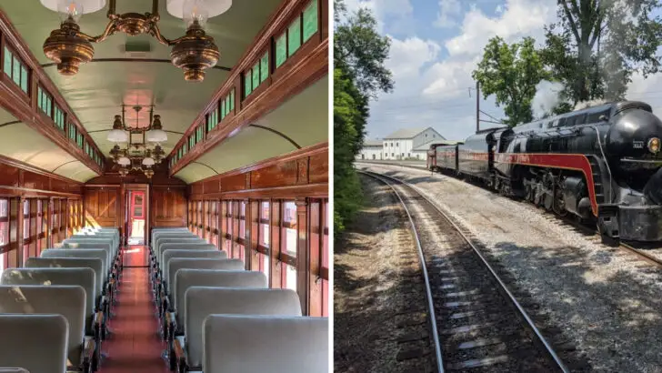 The oldest continuously operating railroad in the U.S. still runs today, offering a ride in vintage train cars through beautiful landscapes
