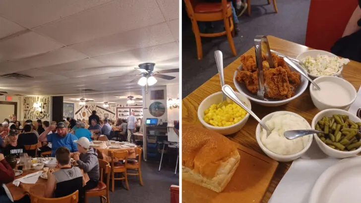 Where Arkansans line up for a fried chicken buffet they trust on any weekend