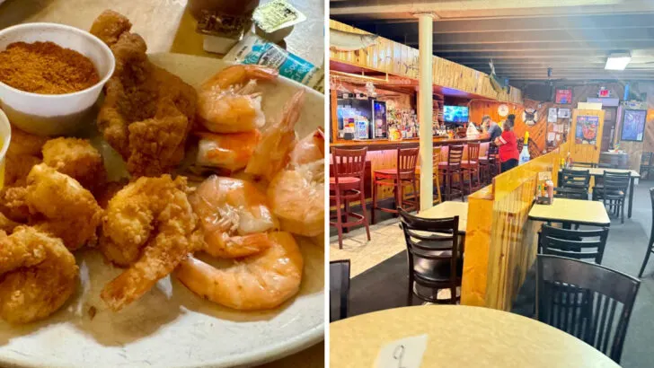 Where Floridians line up for a shrimp-and-crab buffet when winter visitors roll in