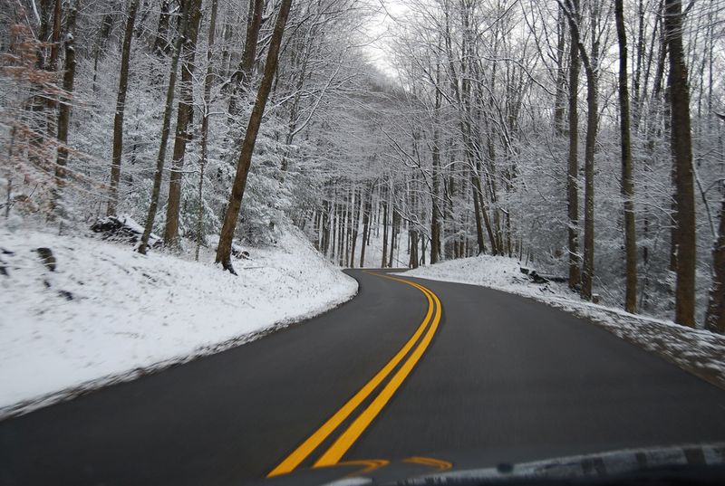 Cades Cove: A Snowy Drive