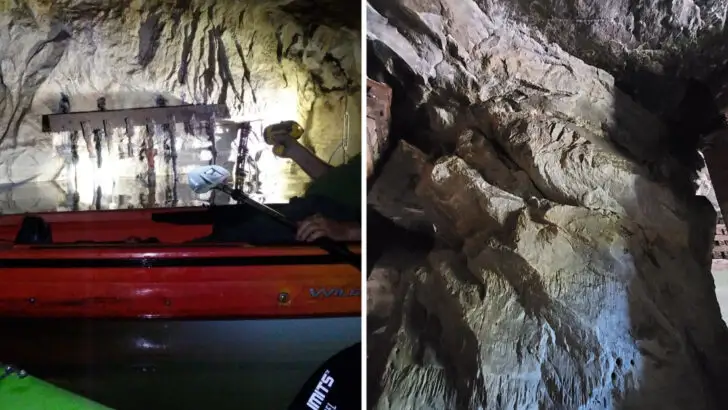 A 150-acre underground lake in Missouri offers kayaking in almost complete darkness