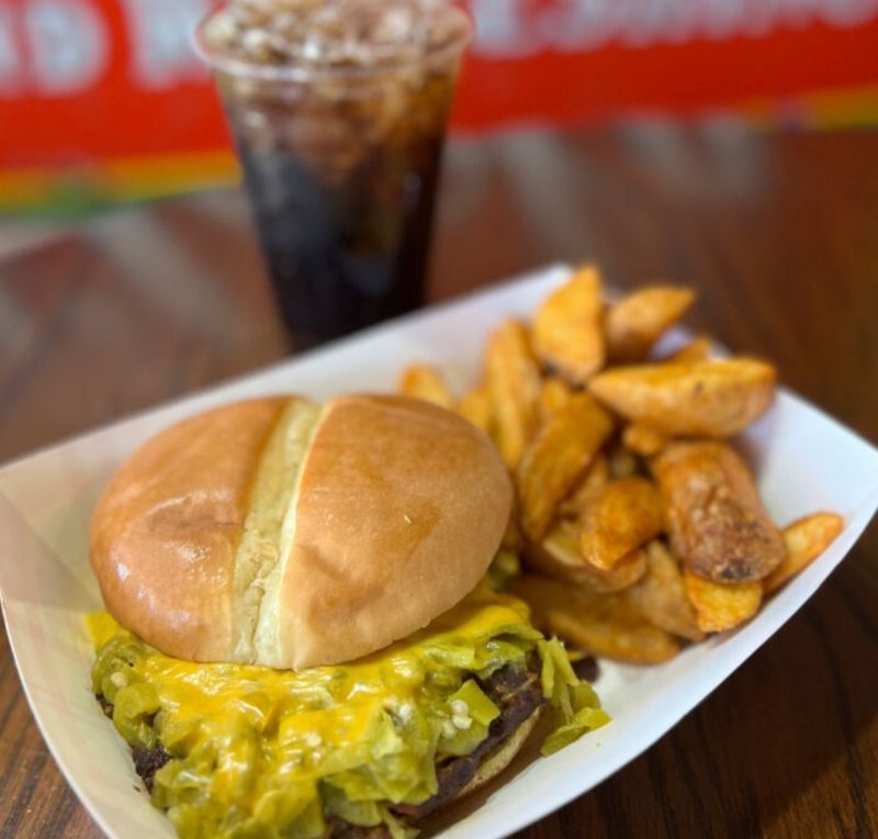 The Legendary Green Chile Cheeseburger
