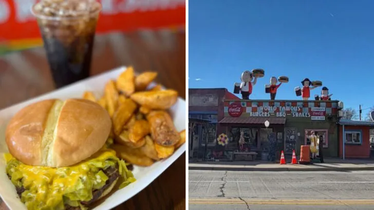 A hole-in-the-wall in New Mexico known statewide for its green chile cheeseburger