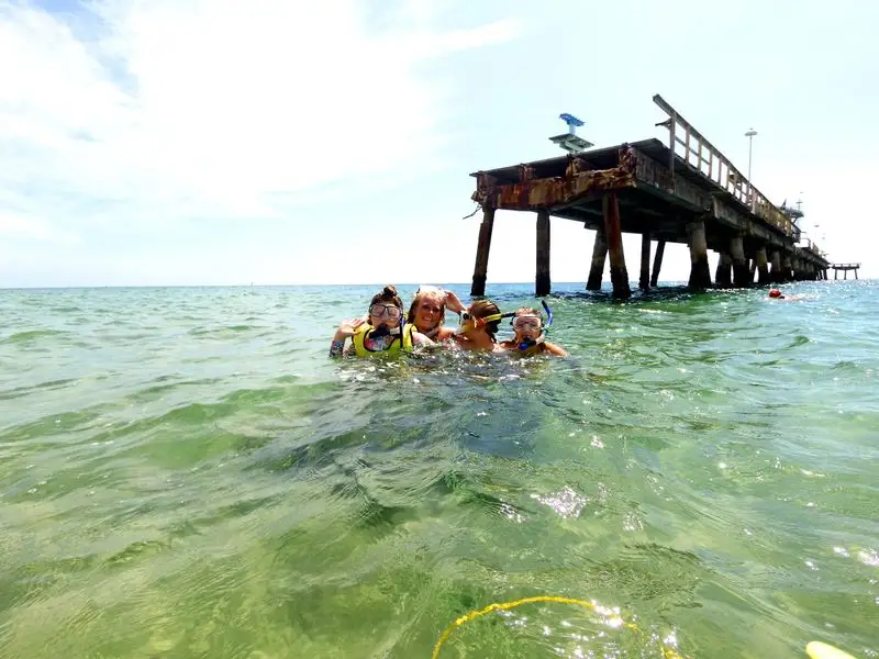 Snorkeling the near shore coral reef