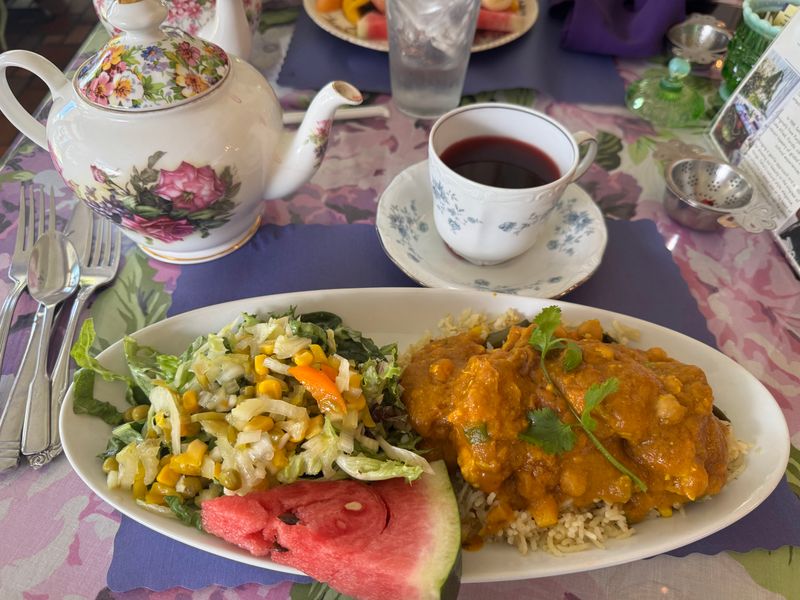 Lighter favorites: chicken salad, curry chicken, and quiche