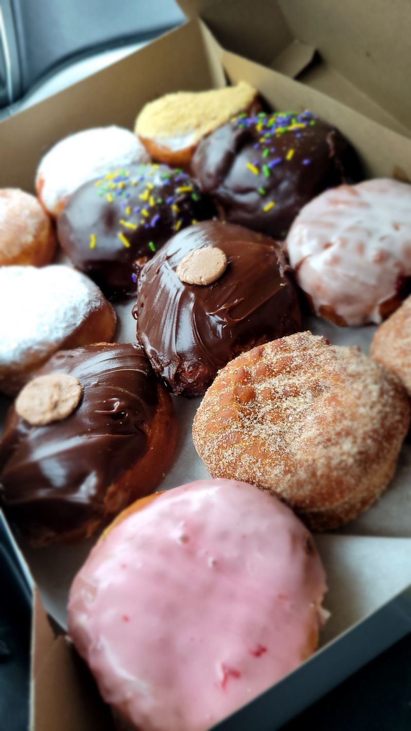 Chocolate Iced Cake Donut with Sprinkles