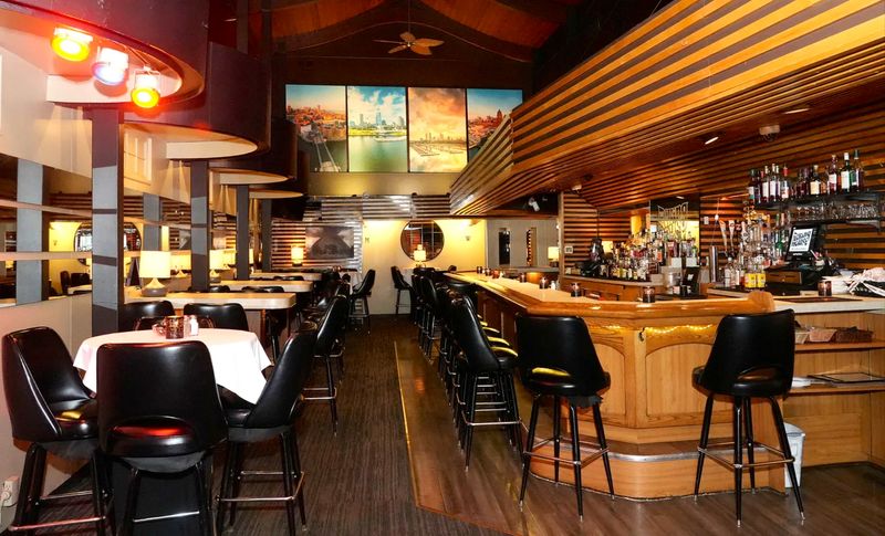 Warm, wood paneled atmosphere