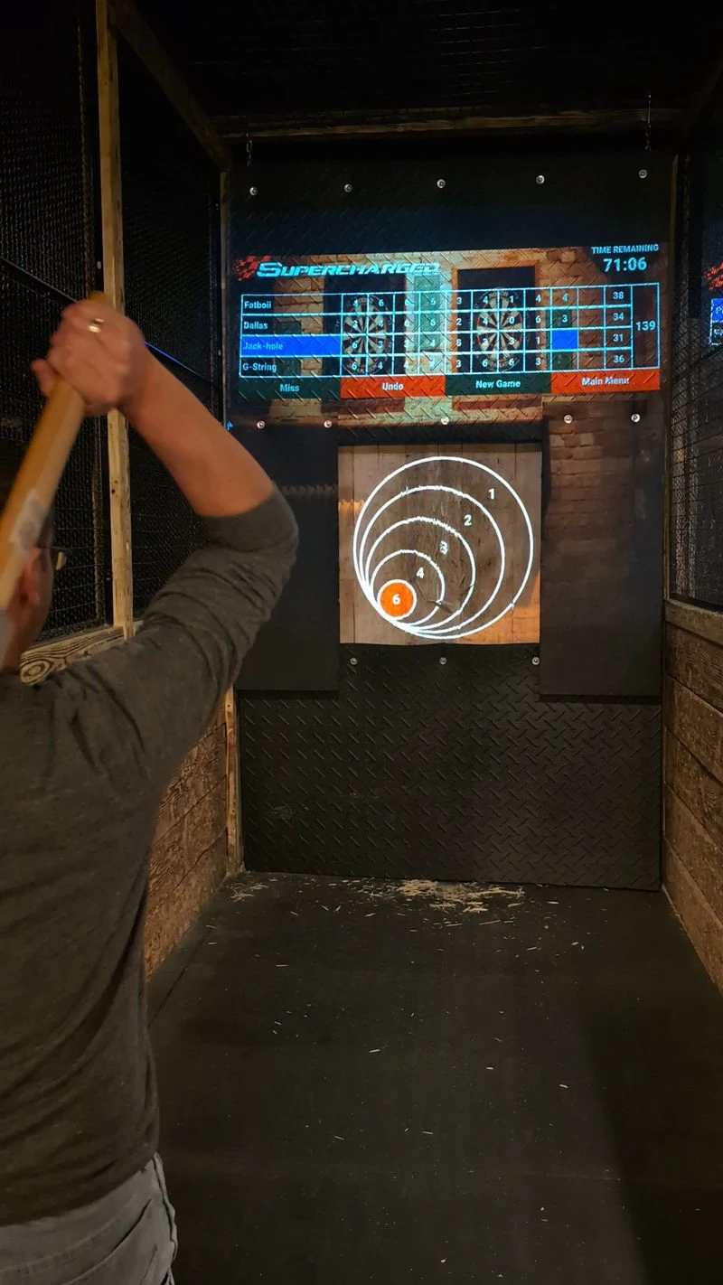 Axe Throwing That Sticks The Landing