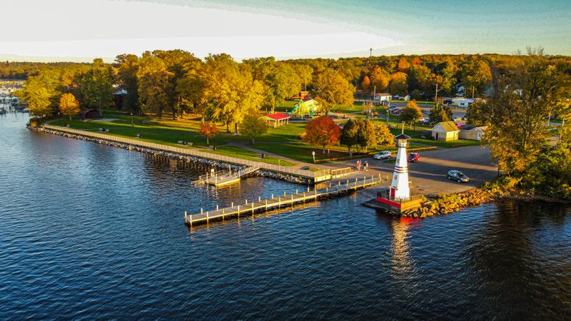 Strolling quiet residential streets near the lake