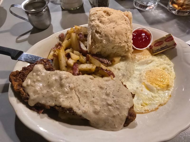 Chicken Fried Steak And Eggs