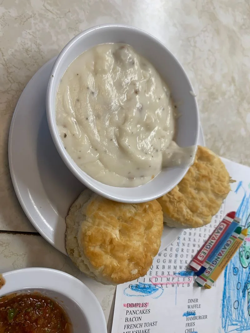 Biscuits and gravy, with a friendly caveat