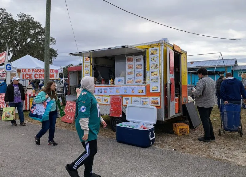 Food trucks, snacks, and the famous hot dogs