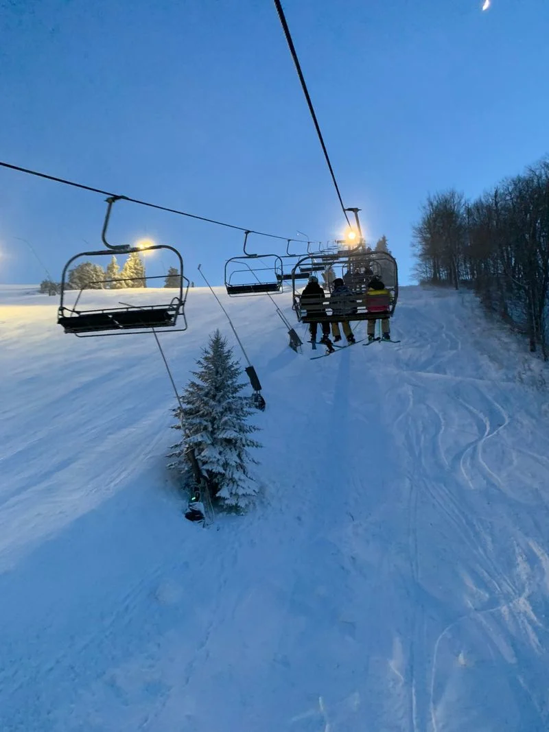 Snow Covered Meadows At Golden Hour