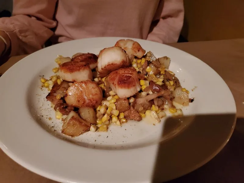 Signature Plates: Scallops, Chicken, and Wild Boar