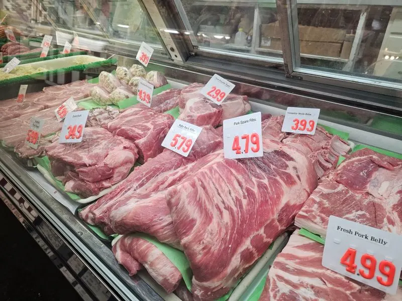 Farm fresh produce, meats, and cheeses