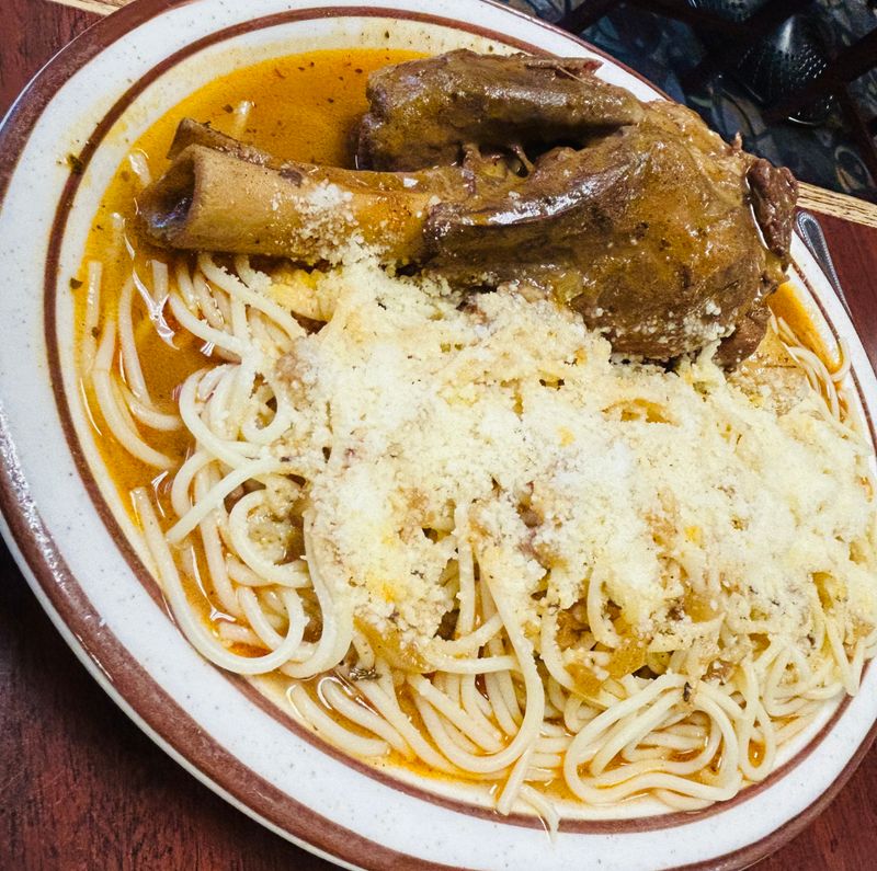 Souvlaki, lamb chops, and entrees