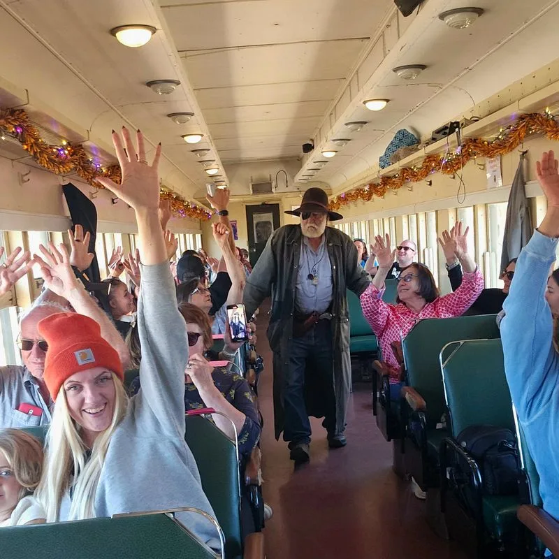 Cowboy Storyteller And Train Robbery Skit