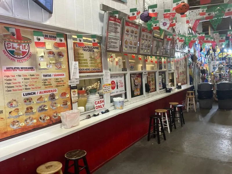 Street food stalls and refreshing treats