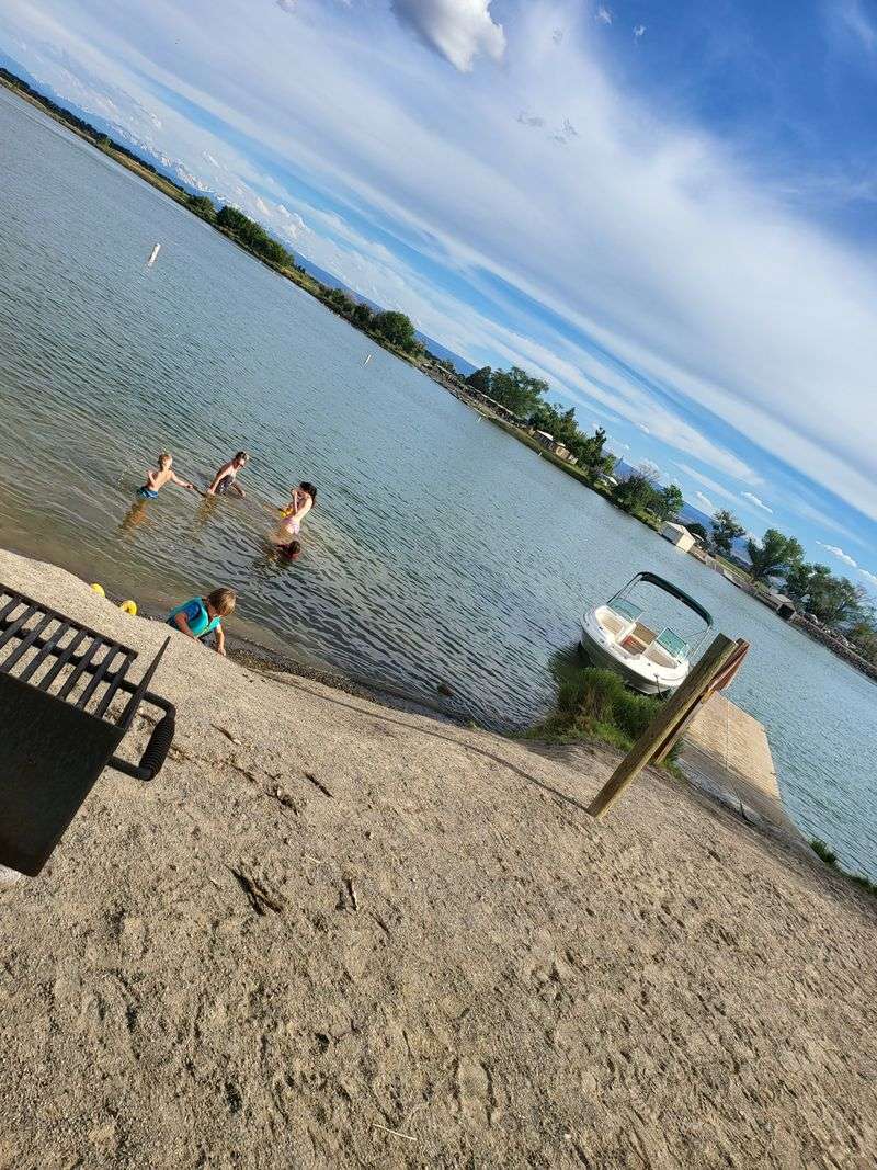 Swimming and the family-friendly beach