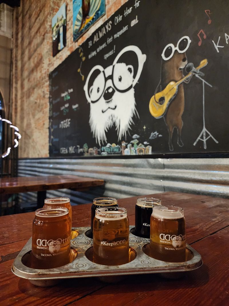Tacoma Brewery Flights and Pretzels