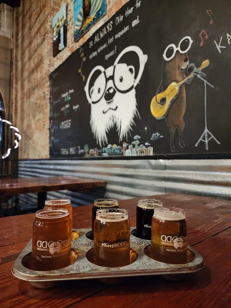 Tacoma Brewery Flights and Pretzels
