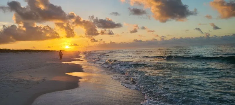 Cycling and walking the Navarre Beach Multi Use Path