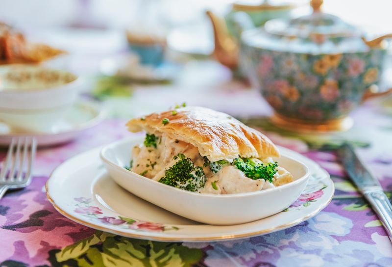 Beloved mains: puff pastry chicken and cottage pie